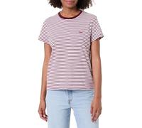 T-Shirt LEVI'S "PERFECT TEE", Damen, Gr. M (38), anita stripe zinfandel, Single Jersey, Obermaterial: 100% Baumwolle, figurbetont normal, Rundhals, Shirts T-Shirt, mit kleiner Logo-Stickerei (95251137