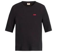 T-Shirt LEVI'S "LUCA SLIM TEE", Damen, Gr. M (38), schwarz (caviar), Jersey, Obermaterial: 96% Baumwolle, 4% Elasthan, casual, slim fit hüftlang, Rundhals, Halbarm, Shirts, Slim Fit (32966358-M) cavia