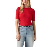 T-Shirt LEVI'S "LUCA SLIM TEE", Damen, Gr. S (36), urban rot rib knit, Jersey, Obermaterial: 96% Baumwolle, 4% Elasthan, unifarben, slim fit hüftlang, Rundhals, Shirts T-Shirt, Slim Fit (95560568-S) u