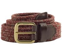 Levi's Men's LFA LM Webbing 80 Pl 16Ea 4 Leather WVN Belt, Burgundy Heather, 85