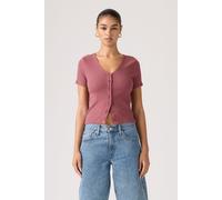 Levi's Muse Ss Tee Crushed Berry Rib Größe: M | Hemden Outlet | Damen