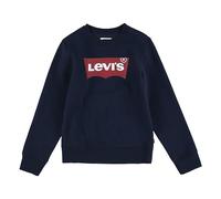 Sweatshirt LEVI'S KIDS "LVB LVB FRENCH TERRY BATWING", Jungen, Gr. 36M (98), blau (marineblaus), Sweatware, Obermaterial: 55% Baumwolle, 45% Polyester, bedruckt, regular fit normal, Rundhals, Rippbünd