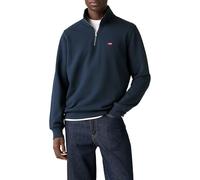 Sweatshirt LEVI'S "ORIGINAL HM 1/4 ZIP", Herren, Gr. S, blau (navy blazer), Sweatware, Obermaterial: 100% Baumwolle, casual, regular fit hüftlang, Langarm elastischer Bund, Sweatshirts (41493828-S) na