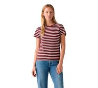 Levi's® T-Shirt mit Label-Patch Modell 'TRUDY' in Bordeaux, Größe XS