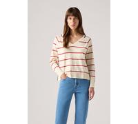 Levi's Damen Petal V-Neck Sweater Pullover, Stephanie Stripe BUT, L