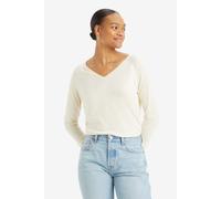 Levi's Petal Vneck Sweater White Swan Lightweight Größe: S | Strickpullover Outlet | Damen | Weiß
