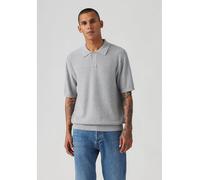 Levi's® Regular Fit Poloshirt aus Baumwoll-Mix mit Leinen-Anteil in Silber, Größe S