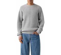 Rundhalspullover LEVI'S, Herren, Gr. L, grau (mid tone grau heather), Grobstrick, Obermaterial: 80% Wolle, 20% Polyamid, normal hüftbedeckend, Rundhals, Rippbündchen, Pullover (96432754-L) mid tone gr