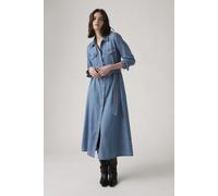 Levi's - Bekleidung QUINCEY LS MAXI DRESS MED INDIGO - FLAT - Blau - Größe XS