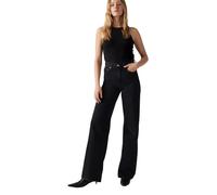 Levi's Ribcage Jeans mit weitem Bein in Schwarz W27 / L32 Straight Fit