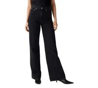 Levi's Ribcage Jeans mit weitem Bein in Schwarz W28 / L30 Straight Fit