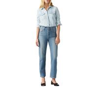 Levi's Ribcage Straight Ankle Cotton Linen Jeans Blue Größe: W29L31 | Straight Jeans Outlet | Damen | Weiß