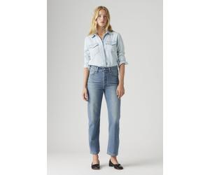 Levi's Ribcage Straight Ankle Cotton Linen Jeans Blue Größe: W25L27 | Straight Jeans Outlet | Damen | Weiß