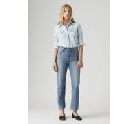 Levi's Ribcage Straight Ankle Cotton Linen Jeans Blue Größe: W25L29 | Straight Jeans Outlet | Damen | Weiß