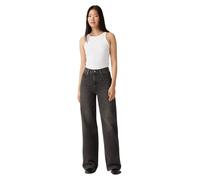 Levis Ribcage Wide Leg Jeans mit High Waist in Schwarz W29 / L30 Straight Fit