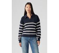Levi's Satellite Polo Sweater Marine Stripe Größe: S | Strickpullover Outlet | Damen