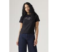T-Shirt LEVI'S "GRAPHIC CLASSIC T", Damen, Gr. M (38), schwarz, Single Jersey, Obermaterial: 100% Baumwolle, figurumspielend hüftlang, Rundhals, Shirts T-Shirt, Glitzerne Applikation (89305306-M) schw