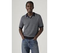 Poloshirt LEVI'S "LV POLO SKIPPER KNIT MULTI-COLOR", Herren, Gr. S, birds eye stitch jet, Piqué, Obermaterial: 100% Baumwolle, meliert, normal hüftlang, Bündchen, Shirts, Kragen ohne Verschluss (10735