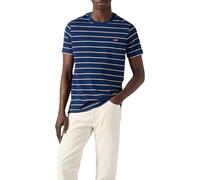 T-Shirt LEVI'S, Herren, Gr. M, taper stripe, Jersey, Obermaterial: 100% Baumwolle, gestreift, regular fit taillenbedeckt, Rundhals, gerader Abschluss, Shirts T-Shirt, mit Streifenmuster (81839665-M) t