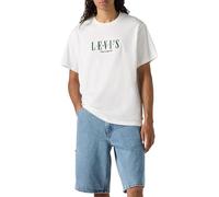 Levi's Ss Relaxed Fit Tee Serif Logo White Graphic Größe: XL | Bedruckte T-Shirts Outlet | Herren | Weiß