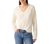 V-Ausschnitt-Pullover LEVI'S "SUPER SOFT VNECK PULLOVER", Damen, Gr. XS (34), tofu, Strick, Obermaterial: 53% Baumwolle, 32% Polyester, 13% Polyamid, 2% Elasthan, unifarben, bequem hüftlang, V-Ausschn