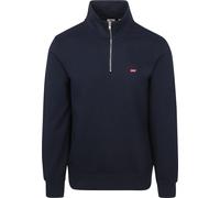 Sweatshirt LEVI'S "ORIGINAL HM 1/4 ZIP", Herren, Gr. XL, blau (navy blazer), Sweatware, Obermaterial: 100% Baumwolle, casual, regular fit hüftlang, Langarm elastischer Bund, Sweatshirts (41493828-XL)