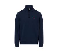 Sweatshirt LEVI'S "ORIGINAL HM 1/4 ZIP", Herren, Gr. XL, blau (navy blazer), Sweatware, Obermaterial: 100% Baumwolle, casual, regular fit hüftlang, Langarm elastischer Bund, Sweatshirts (41493828-XL)
