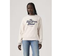 Sweatshirt LEVI'S "GR HERITAGE SPORT", Damen, Gr. M (38), crew well worn legen, Sweatware, Obermaterial: 100% Baumwolle, normal hüftlang, Rundhals, Bündchen, Sweatshirts Sweatshirt, mit Stickerei im F