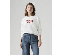 Sweatshirt LEVI'S "GR ICONIC HERITAGE CREW", Damen, Gr. L (40), weiß, Sweatware, Obermaterial: 100% Baumwolle, bedruckt, bequem normal, Rundhals, Sweatshirts Sweatshirt, Bequeme Passform (97483939-L)