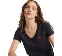Levi's T-Shirt Perfect Tee in Schwarz mit V-Ausschnitt S Regular Fit