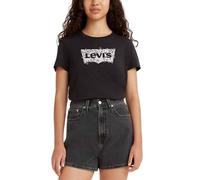 LEVIS Women's The Perfect Tee Blacks, BW MARA FLORAL Fill, X-Small
