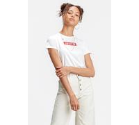 Levi's The Perfect Tee Box Tab White Graphic Größe: XXS | Hemden Outlet | Damen | Weiß