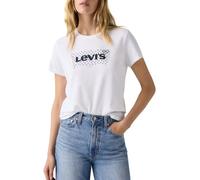 T-Shirt LEVI'S "THE PERFECT TEE", Damen, Gr. L (40), weiß (inga dot bw fill hellweiß), Single Jersey, Obermaterial: 100% Baumwolle, figurumspielend hüftlang, Rundhals, Shirts T-Shirt, mit Logoprint (1