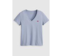 V-Shirt LEVI'S "Perfect Tee", Damen, Gr. S (36), lse_chest hit cliff, Jersey, Obermaterial: 100% Baumwolle, Basic, figurbetont hüftlang, V-Ausschnitt, abgesteppte Kante, Shirts, mit kleinem Batwing- L