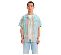 Levi's THE SUNSET CAMP SHIRT Herren, Martin Plaid Pastel Turquoise, M