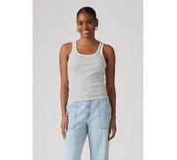 Shirttop LEVI'S "ESSENTIAL RIB TANK", Damen, Gr. XS (34), indigo stripe skyway, Feinstrick, Obermaterial: 100% Baumwolle, figurbetont, tiefer Rundhals, Tops Shirttop (34777320-XS) indigo stripe skyway