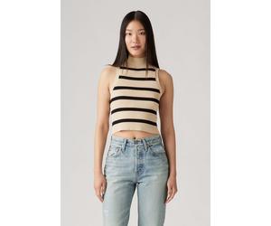 Levi's Tulip Mockneck Tank Redwood Stripe Creme Größe: S | Tanktops Outlet | Damen | Braun