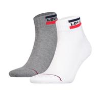 Levi's Socken Sportswear Logo Mid – 2 Paar – Weiß/Grau – EU 35-38