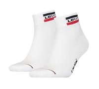 Levi's Unisex Quarter Socks, White, 43/46