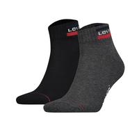 Levi's Unisex Quarter Socks, Grey / Black, 39/42