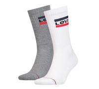Levi's Unisex Crew Socks, white/grey, 39/42