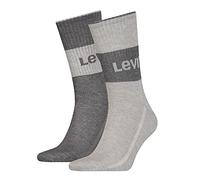 Levi's Unisex-Adult Plant Based Dying Cut 2 Pack Short Sock, Grey Combo, 39/42