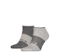 Levi's Unisex-Adult Plant Based Dying Low Cut Socks 2 Pack Sneaker, Grey Combo, 43/46