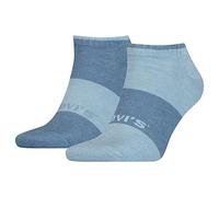 Levi's Unisex-Adult Plant Based Dying Low Cut Socks, Blue Combo, 35/38