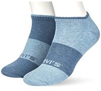 Levi's Unisex-Adult Plant Based Dying Low Cut Socks, Blue Combo, 43/46
