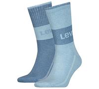 Levi's Unisex-Adult Plant Based Dying Short Cut Socks, Blue Combo, 43/46