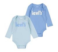 Levi's Unisex Baby Lhn Poster Logo 2 Stück L/S Bodysu Nl0308 Overall, Vista Blue, 6 Monate