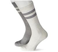 Levi's Unisex Classic Crew Sock, Mid Grey Melange/ Marshmallow, 35/38, 2er Pack