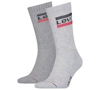 Levi's Unisex Crew Socks, Grey, 43/46
