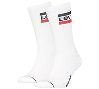 Levi's Unisex Crew Socks, White, 39/42
